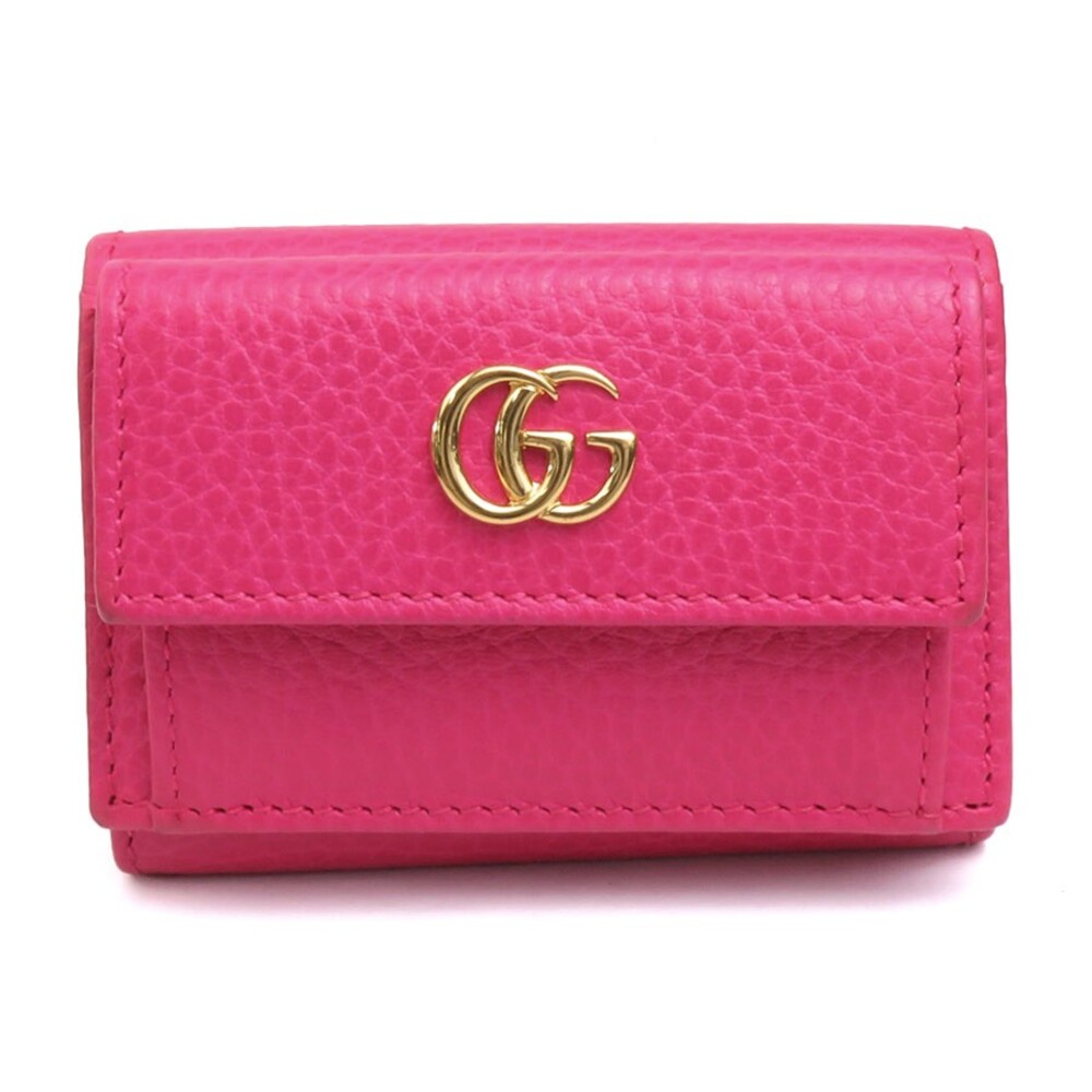 Auth Gucci Gg Marmont Trifold Wallet #293588G28B